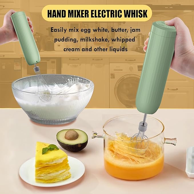 Handheld Frother,Coffee Stirrers Electric,Drink Frother Rechargeable Milk Frother, Handheld Milk Frother,Drink Mixer,Hand Mixer,Food Processor and Small Whisk,4-Speed,10Oz