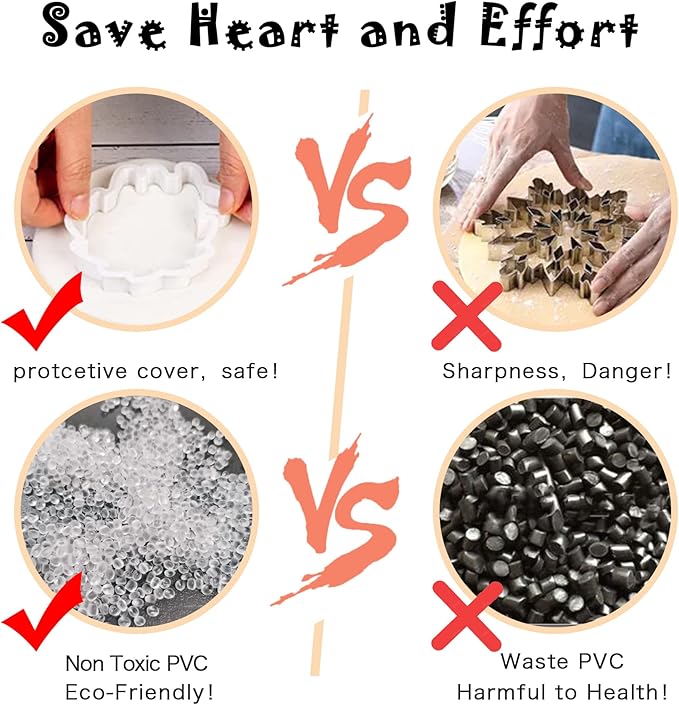 Flycalf Diamond Ring Cookie Cutter with Plunger Stamps Cake Decoration for DIY Biscuit Cutter Baking PLA Holiday for Kids Party 3.5" Kitchen Supplies