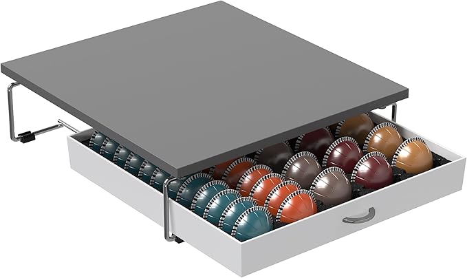 Deco Brothers Supreme Vertuoline Drawer, Holds with 30 Big or 60 Small Vertuoline Pods, Grey