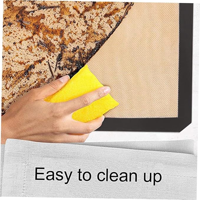 Uonlytech 4pcs Non-stick Silicone Baking Mats with Glass Heat Resistant Oven Liners for Cookies Pastry Bread Reusable and Easy to Clean Baking Pads