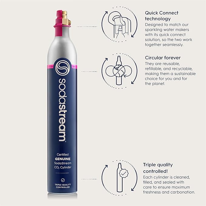 SodaStream 60L Co2 Stock-Up Bundle with Bubly 3-Pack