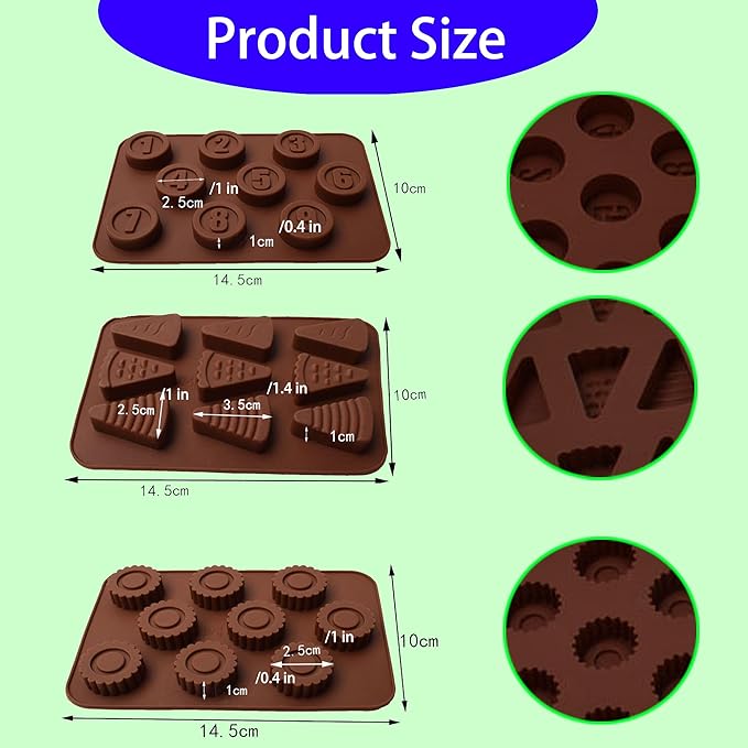 Kids' Complete Oven Pan Set Compatible with Easy Bake Ultimate Oven,Accessories for Cooking Easy Bake Oven Mixes,Includ Round flower style, round number style, triangular cake style，circle pan.
