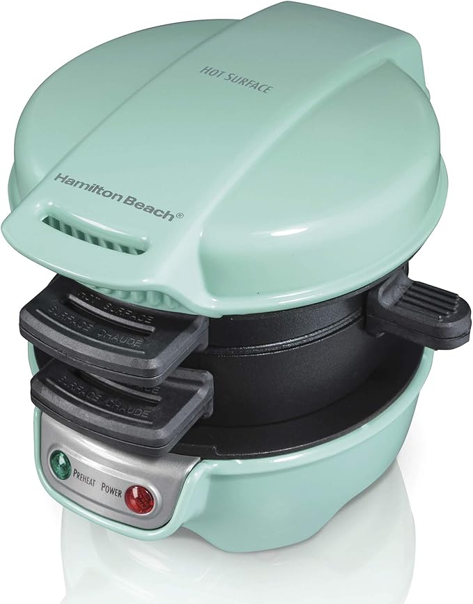 Hamilton Beach Breakfast Sandwich Maker with Egg Cooker Ring & Breakfast Sandwich Maker with Egg Cooker Ring