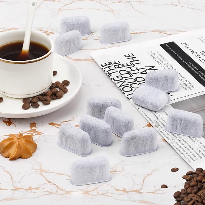 12 Pcs Espresso Machine Filters Replacement for Cuisinart, Activated Charcoal Carbon Coffee Water Filter Cartridges Pods Replacement Compatible with All Cuisinart Coffee Makers Parts Accessories