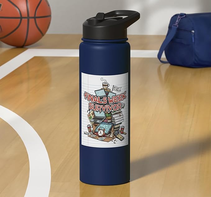 Cafeteria Critic - Student Lunch School Humor Food Chaos Stainless Steel Insulated Water Bottle