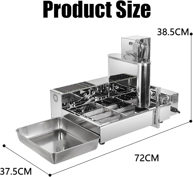Electric Doughnut Machine,Small Donut Maker,Donut Maker,Automatic Doughnut Machine,304 Stainless Steel Auto Donut (110V)