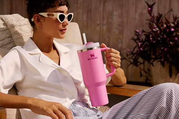 STANLEY Quencher H2.0 Tumbler with Handle and Straw 14 oz | Flowstate 3-Position Lid | Cup Holder Compatible for Travel | Insulated Stainless Steel Cup | BPA-Free | Spring Green