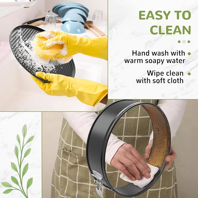 ZeroPone 9 Inch Springform Pan with Removable Bottom, Non-stick Round Spring Form Cake Mold Cheesecake Pan For Baking