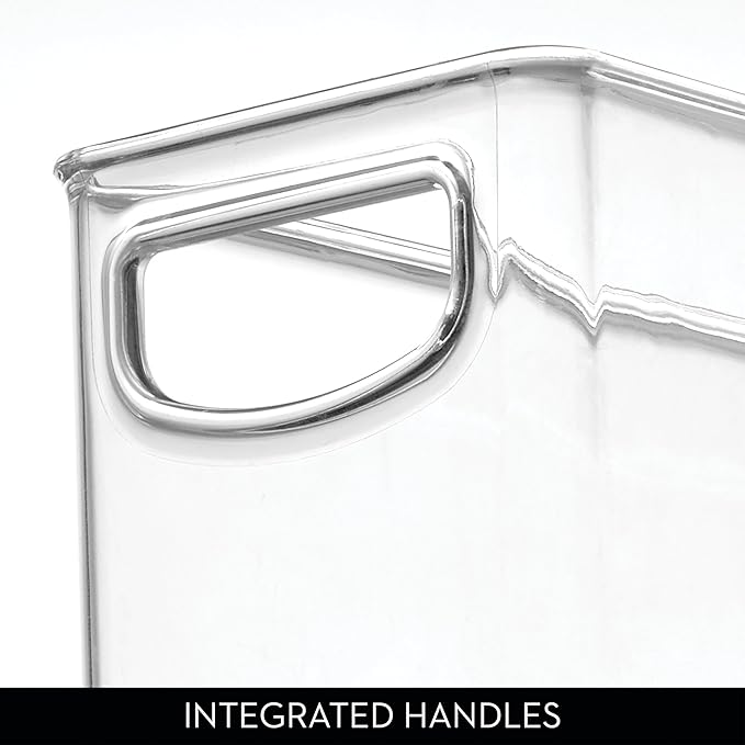 iDesign Recycled Plastic Stackable Storage Bin - Perfect to Hold Breast Milk Bags - Clear