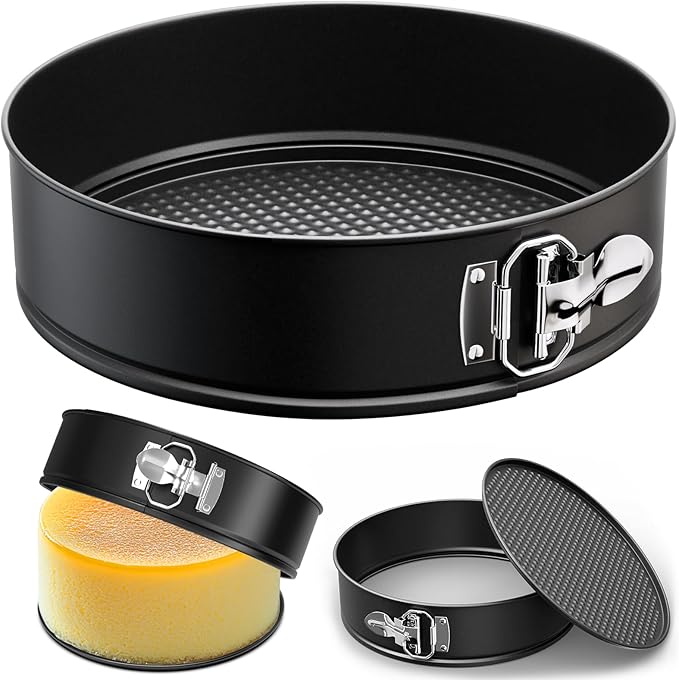 ZeroPone 9 Inch Springform Pan with Removable Bottom, Non-stick Round Spring Form Cake Mold Cheesecake Pan For Baking