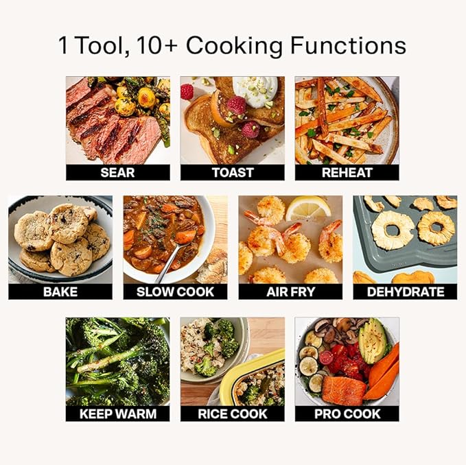Brava Oven Bake & Breakfast Set: 10-in-1 Touchscreen Countertop Smart Oven, Air Fryer, 6-Slice Toaster, Slow Cooker, Reheater, Dehydrator, Rice Cooker, Healthy & User Friendly, Auto-Shut Off, 1800W