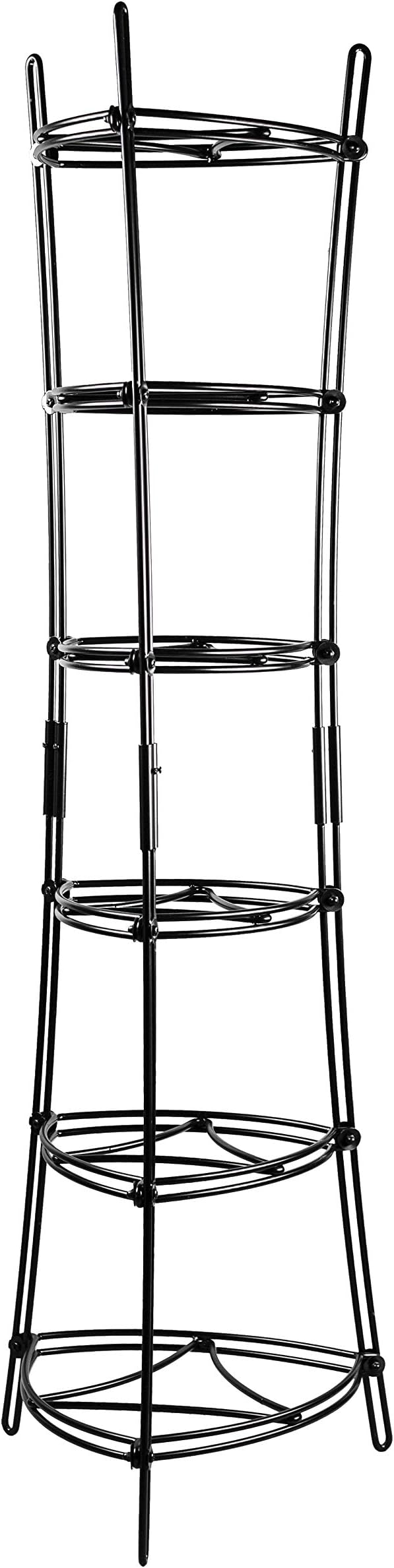 Lodge 6-Tier, Kitchen and Pantry Cast Iron Cookware Storage Organizing Tower, Steel Construction, Matte Black