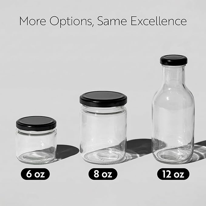 Restaurantware Pack Of 10 Glass Bottles 12 Oz Twist Lock Lid Small Bottles With Lids, Glass Bottle with Lids Durable Hot and Cold Friendly Clear Bottle for Storage, BPA-Free Mini Containers With Caps