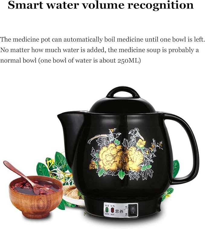Smart Automatic Chinese Herbal Pot, Herbal Medicine Cooker, Chinese Medicine Cooking Pot, 3 Preset Modes (Decoct/Soup/Tea), with Keep Warm, for TCM Lovers 3L