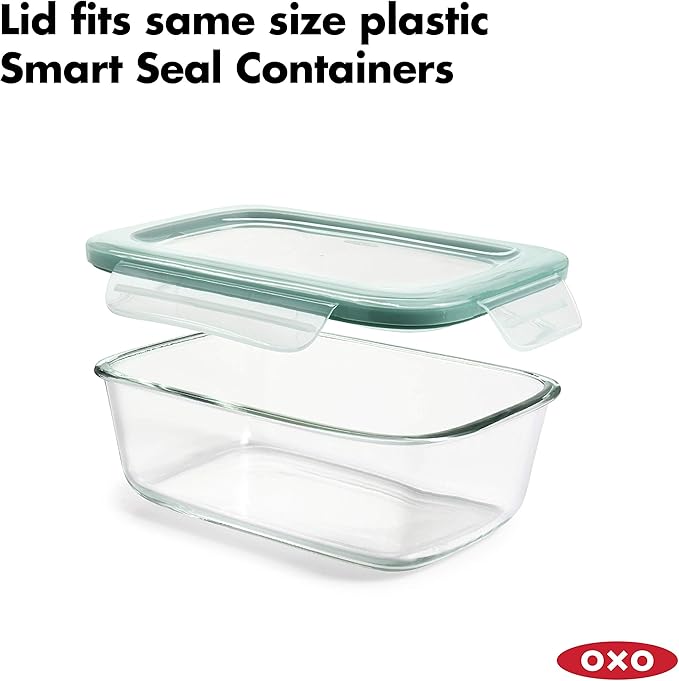 OXO Good Grips 8 Cup Smart Seal Airtight Glass Rectangle Container