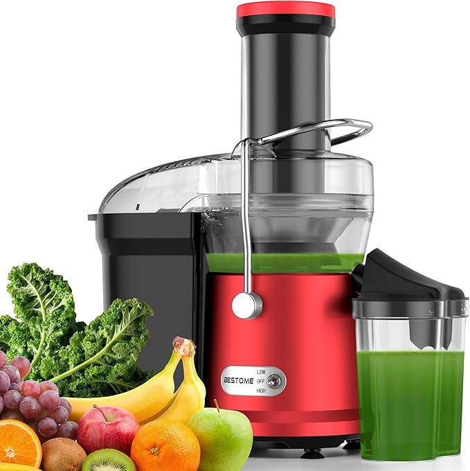 Juicer Machine, 1200W Juicer with 3" Feed Chute for Whole Fruits and Veg, Dual Speeds Centrifugal Juice Extractor, High Juice Yield, Full Copper Motor, Easy to Clean, BPA Free