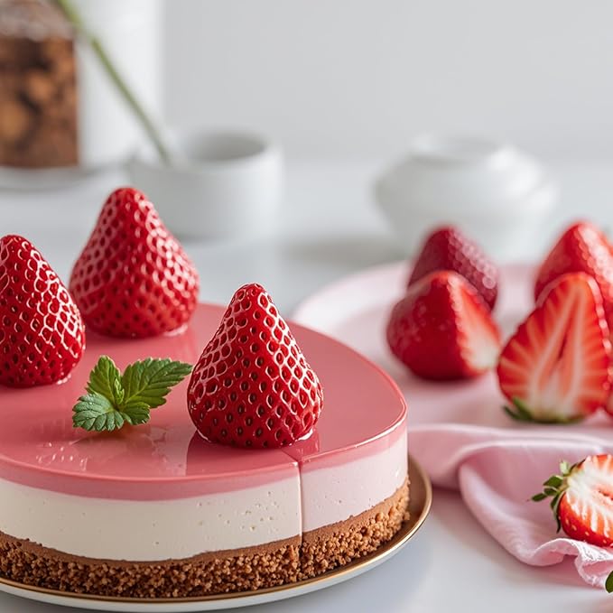 Strawberry Chocolate Silicone Mold for Mousse Cake(15-Cavity), Fruit Shaped Fondant Mold for Birthday Party Cake Decoration Pastry Dessert Pudding Ice Cream Candle Soap