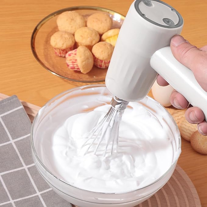 3 Speed Electric Hand Mixer, Whisk Beaters, Portable Whisk Milk Foam Maker, Handheld Electric Mixer with Chopper for Home