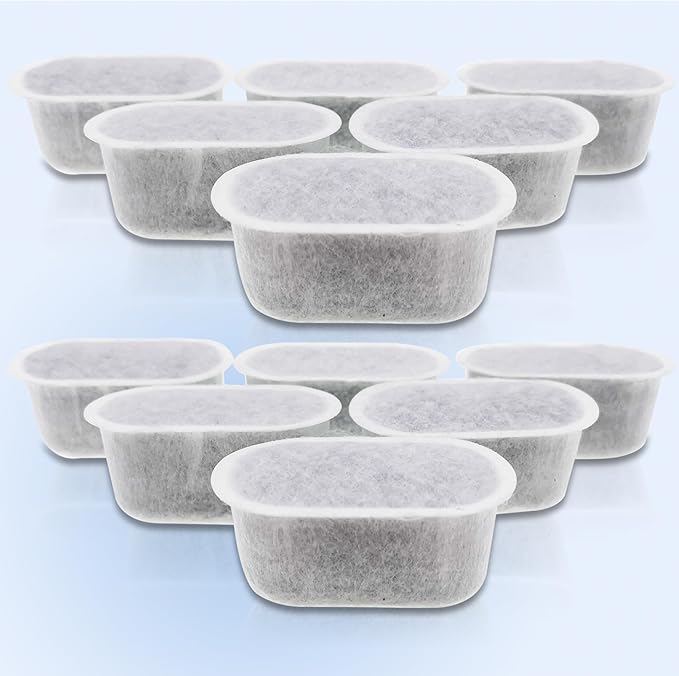 24 Pack Replacement Activated Charcoal Water Filter Cartridges for Beautiful 14-cup Programmable Drip Coffee Maker, Premium Water Filtration Pods Compatible with Drew Barrymore coffee makers