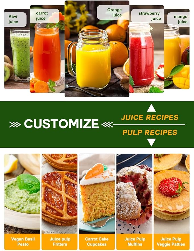 Juicer Machines, 1200W Juicer with 3" Feed Chute for Whole Fruits and Vegs, Dual Speeds Centrifugal Juice Extractor, Heavy Duty Full Copper Motor, 35oz Large Juice Jug, Stainless Steel