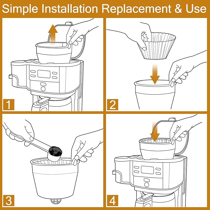 HASMX 990117900 Replacement Filter Brew Basket for Hamilton Beach 2-Way Coffeemaker, Fits Models 49980, 49980A, 49980Z, 49983, 49983S, Plastic Black (1-Pack)