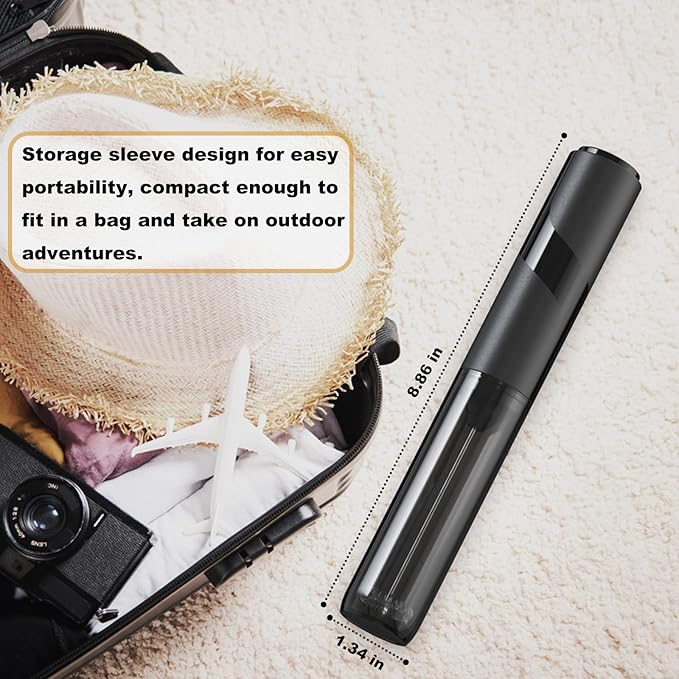 Handheld Milk Frother with Cover- 15-Second Silent Drink Mixer, Travel-Ready with ABS Sleeve, Battery-Powered for Coffee, Matcha & Shakes