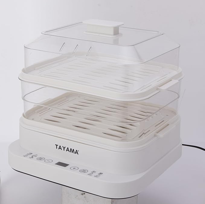 Tayama 3-Tier Electric Food Steamer 24-Liters/Qts.