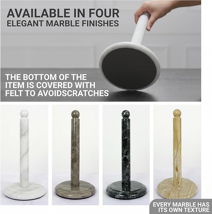 Marble Paper Towel Holder Handmade Napkin Dish Towel Holder - Towel Kitchen Storage Roll Paper Towel Holder Stand - Non Plastic Non Rustic Towel Storage, Burma Teak