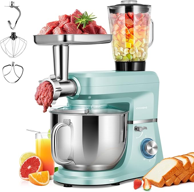 VIVOHOME 6 in 1 Multifunctional Stand Mixer with Electric 5 Trays Food Dehydrator Machine