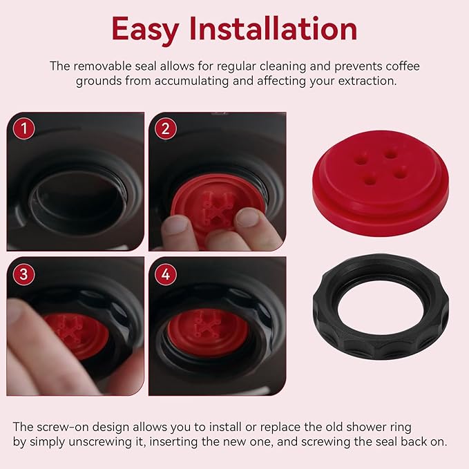 Shower Head Ring and Seal Compatible with Breville Drip Coffee Makers BDC450 BDC400 BDC455, Replacement Breville Precision Brewer Accessories & Spare Parts, 1 Set