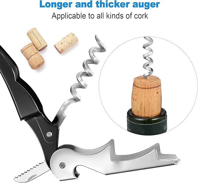 Honoson 16 Pieces Wine Opener Bulk Corkscrew Bottle Wine Key Opener Waiter Metal Heavy Beer Corkscrew Serrated Foil Cutter Key for Servers Home Restaurants Bars Waiter Bartenders (Fresh Colors)