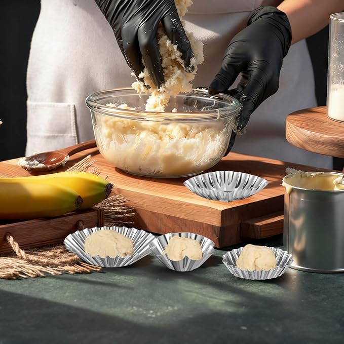 30Pcs Stainless Steel Egg Tart Molds for Baking, 2.5" Mini Tartlet Pans, Quiche Pie Tins, Puto Ensaymada Molder Filipino, Oven Dishwasher Safe Baking Cups for Tart Shells, Mini Cake, Pudding, Muffin