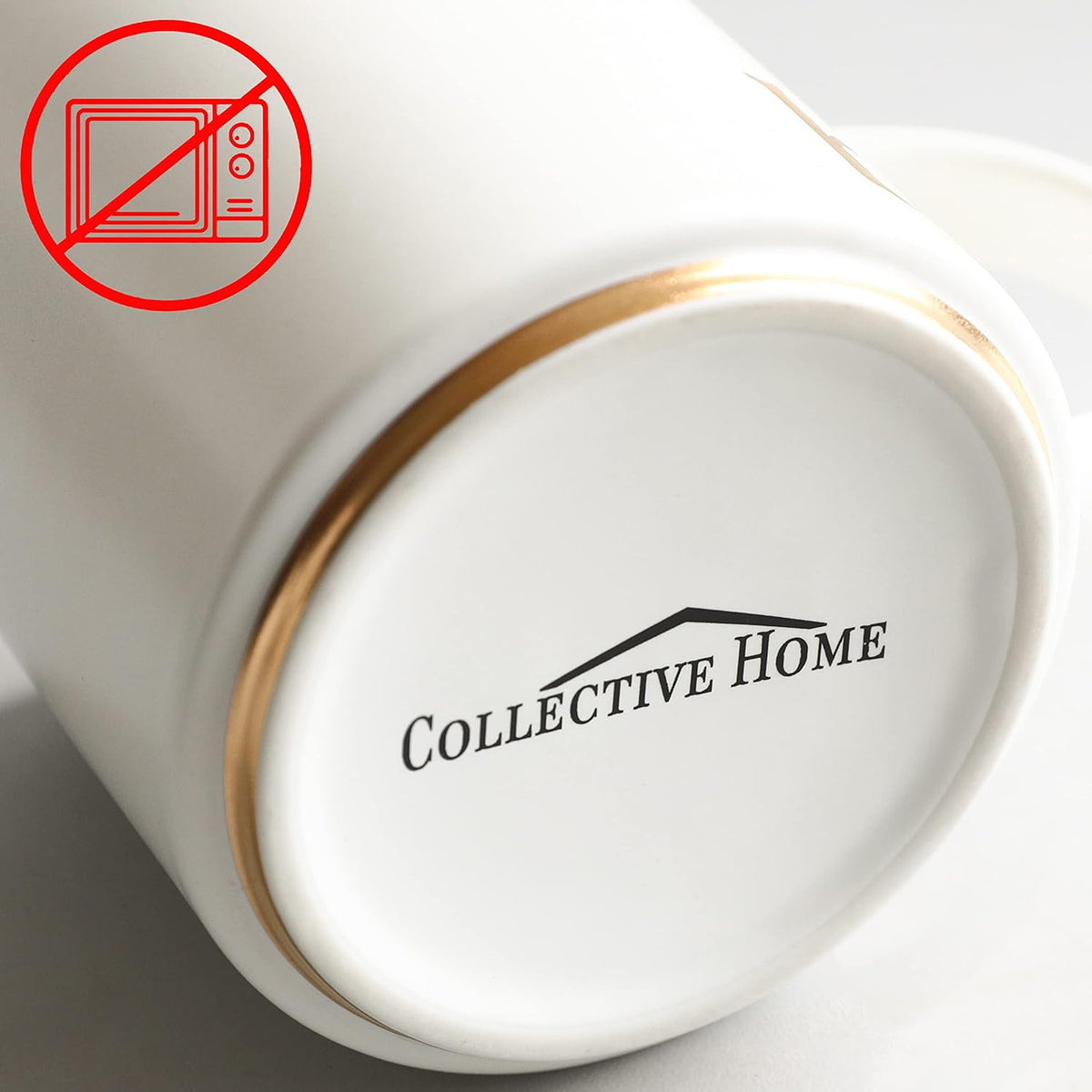 COLLECTIVE HOME - Monogram Ceramic Mugs, 15 oz Golden Initial Coffee Cups, Elegant Alphabet Tea Mugs, Elegant Personalized Mug with Gift Box, Unique Mug with Double Side Capital Letter (Z)