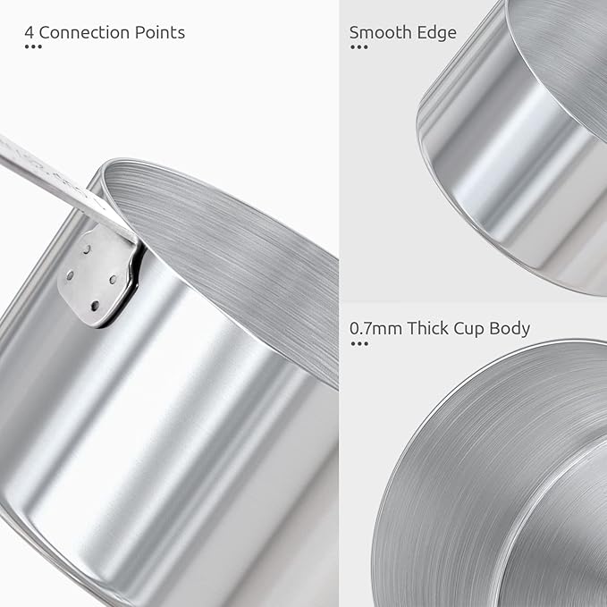 U-Taste 18/8 Stainless Steel Measuring Cups and Spoons Set of 12 (Multi) and 600ºF Heat Resistant 13.76" Long, 3.63" Wide Wok Spatula for Kitchen Stir Fry (Aqua Sky)