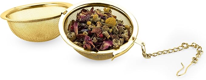 Pinky Up Small Ball in Gold Tea Infusers