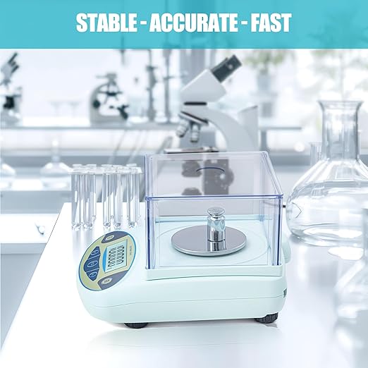 Lab Scale 2000g x 0.001g, High Precision Analytical Balance with Digital Windshield. Electronic Gram Scale for Jewelry/Kitchen/Scientific Use, 11 Units Conversion, Portable Digital Scientific Scale