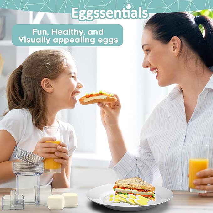 Eggssentials Square Egg Press - Egg Shaper - Cuber for Hard Boiled Eggs - 15 Minutes to Perfect Cubes