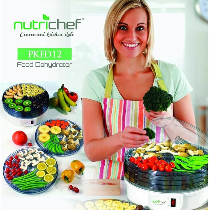 Electric Food Dehydrator Machine, Professional Multi-Tier Kitchen Food Appliances & Complete Dehydrator Cookbook: How to Dehydrate Fruit, Vegetables, Meat & More