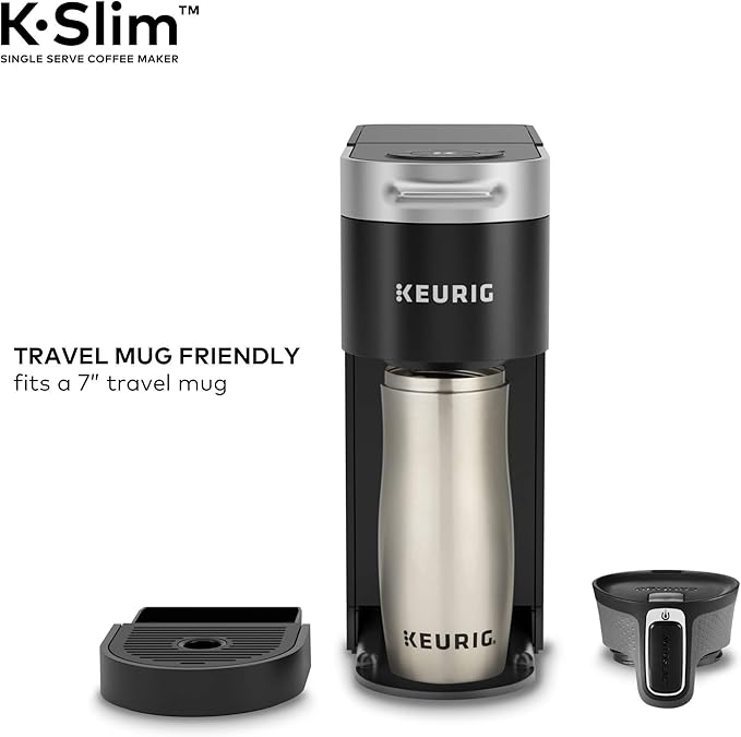 Keurig K-Slim Coffee Maker, 8 to 12 Oz. Brew Sizes (Renewed)