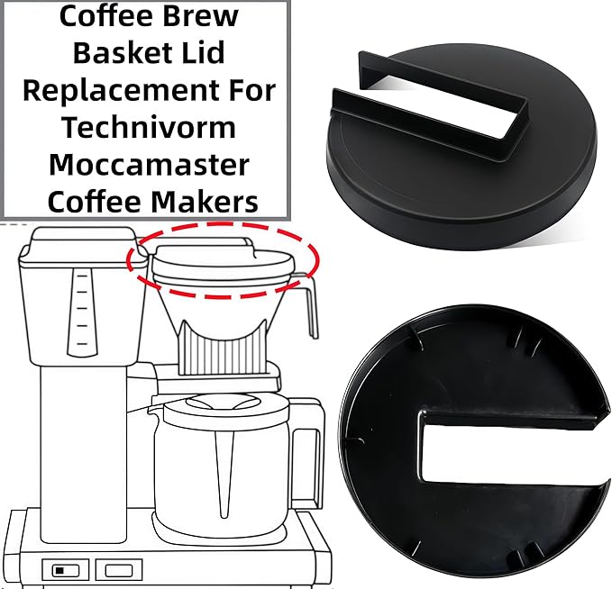 Replacement Brew Basket Lid Cover for Moccamaster Coffee Makers, Compatible with Models K, KB, KBG, KBS, KBT, KBTS, KBGT, CDG, CDT, CDGT (13114, 1.0L & 1.25L), BPA-Free, Dishwasher Safe