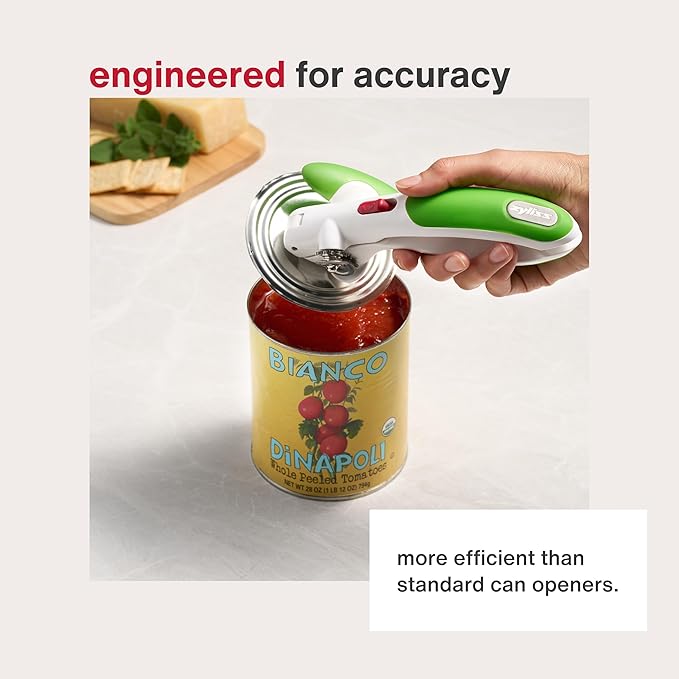 Zyliss Lock N' Lift Manual Can Opener with Lid Lifter Magnet - Heavy-Duty & Handheld Can Opener - Kitchen Gadget for Can Opener Safety - Manual Can Opener for Smooth Edge - Green