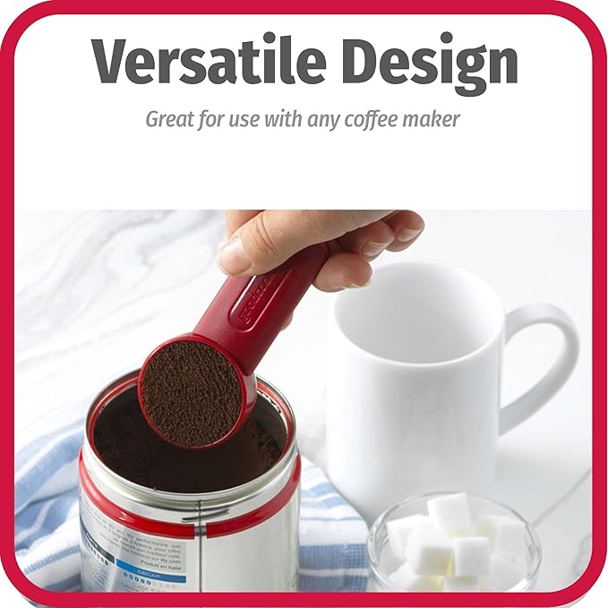 Goodcook Extendable Coffee Scoop, 2 Tablespoon, Small, Red (Pack of 4)