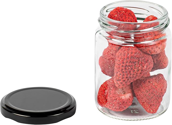 Restaurantware 10 Pack Of Glass Jars, 8 Oz Durable Glass Jars With Lids, Small Mason Jar For Food Reusable Hot And Cold Friendly, For Restaurants And Kitchens, Clear Storage Jar