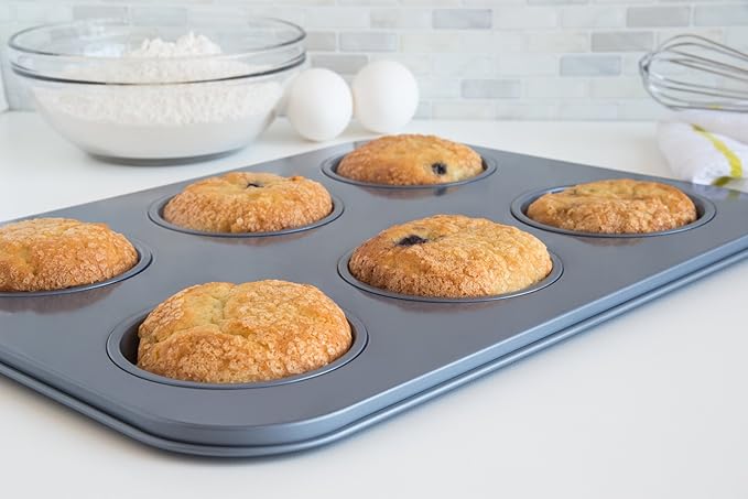 Fox Run Large Muffin Top Pan, 14 x 10.5 x 0.5 inches, Metallic