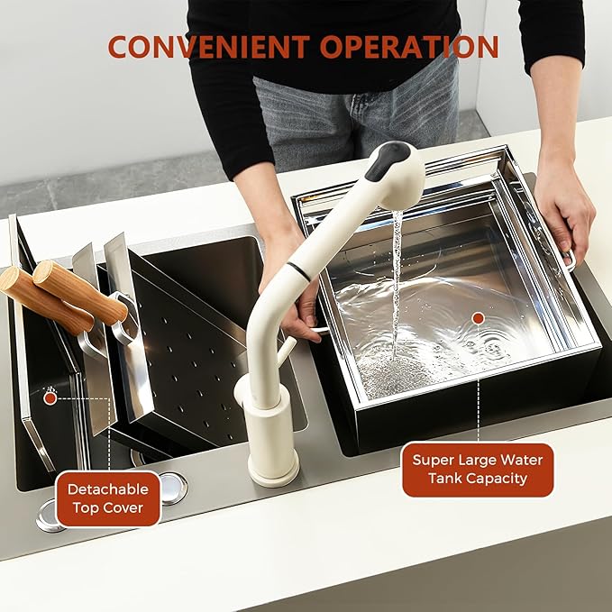 Rice Roll Steamer, Cantonese Stainless Steel 2-Tier Rice Noodles Steamer Machine, Steam Rice Roll Maker with Long Wooden Handle for Commercial and Home Use for Cheung Fun/Dumplings/Dim Sum