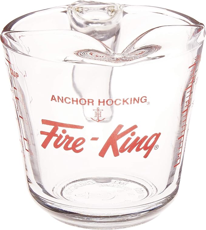 Anchor Hocking Fire-King Measuring Cup, Glass, 1-Cup