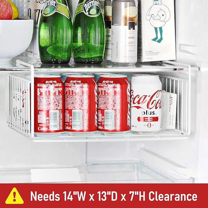 SUFAUY Under Shelf Basket Storage, 2-Pack Under Cabinet Hanging Wire Organizer for Pantry Kitchen, White