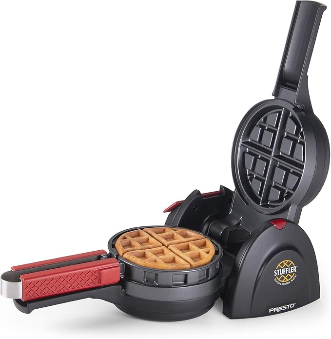 Presto 03512 Stuffler Stuffed Waffle Maker,Belgian,Large,Black,(Pack of 2)