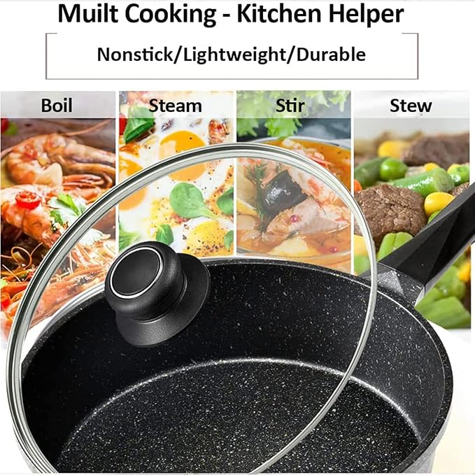 12 Inch Glass Lid for Frying Pan Lid, Pan Lid, Skillet, Pot Cover, Compatible with Lodge Cast Iron Skillet -12" Cover with Heat-Resistant Handle, Clear