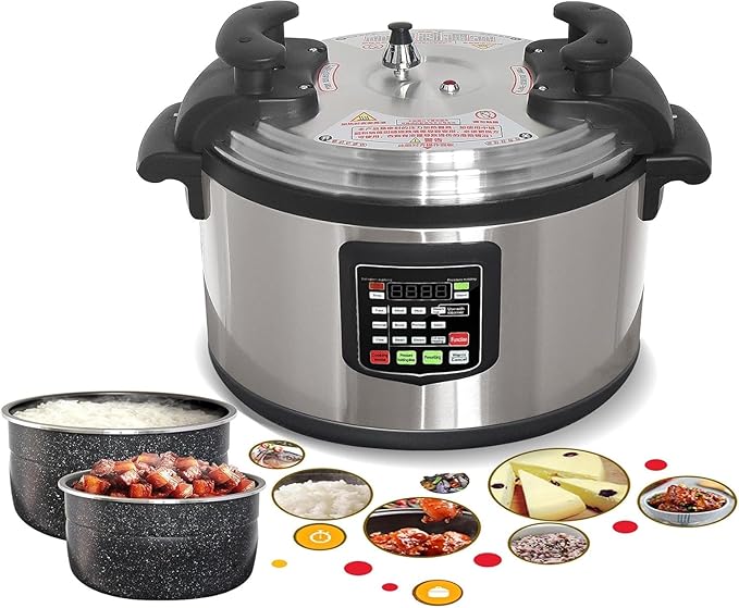 Kolice Commercial Multi-Function Pressure Cooker, Multi Cooker Pressure Canner With Non-stick Inner Pot, only for 220V electric (NOT 110V) widely used in Hotel Restaurant Kitchen (33L (35QT))